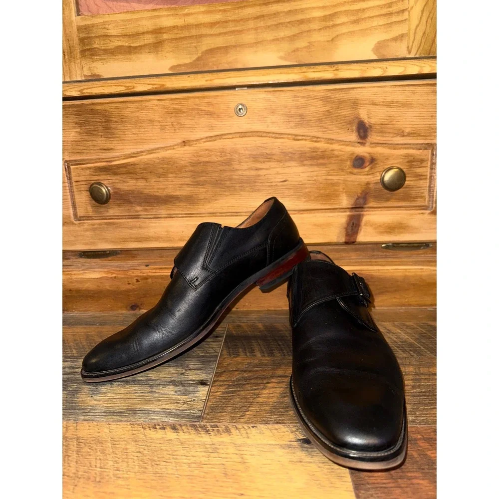 Florsheim SORRENTO Black Leather Single Monk Strap Dress Shoes 14293-001 Size 8M